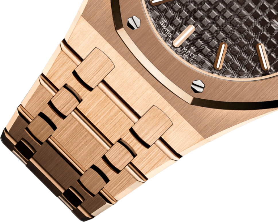 Audemars Piguet,Royal Oak 33mm,33mm,Pink Gold,Brown,Quartz,Day,In-house Caliber,67650OR,67650OR.OO.1261OR.01