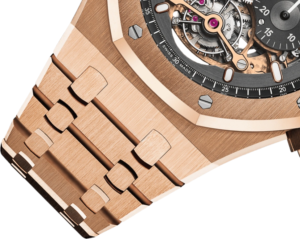 Audemars Piguet,Royal Oak 44mm,44mm,Pink Gold,Skeleton,Handwound,Chronograph,Tourbillon,26347OR,26347OR.OO.1205OR.01