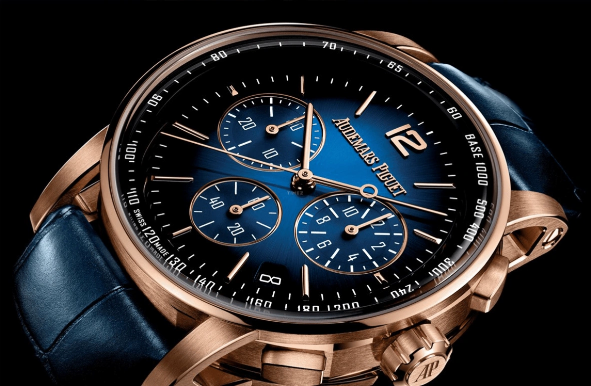 Audemars Piguet,CODE 11.59 41mm,41mm,Rose Gold,Blue,Automatic,Chronograph,Day,Flyback,26393OR,26393OR.OO.A028CR.01