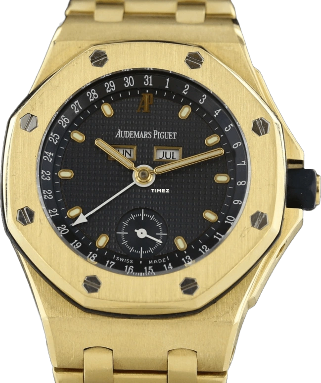 Audemars Piguet,Royal Oak Offshore 38mm,38mm,Yellow Gold,Black,Automatic,Month,Date,Day,25807BA,25807BA.O.1010BA/01