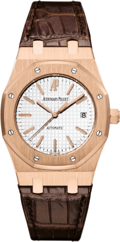 Audemars Piguet,Royal Oak 39mm,39mm,Rose Gold,Silver,White,Automatic,Day,60hours,15300OR,15300OR.OO.D088CR.02