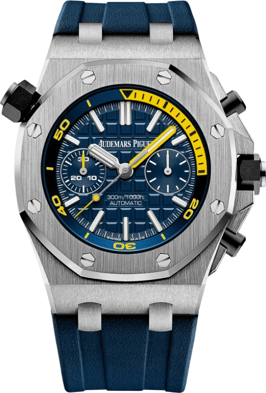 Audemars Piguet,Royal Oak Offshore 42mm,42mm,Stainless Steel,Blue,Automatic,Chronograph,50hours,26703ST,26703ST.OO.A027CA.01