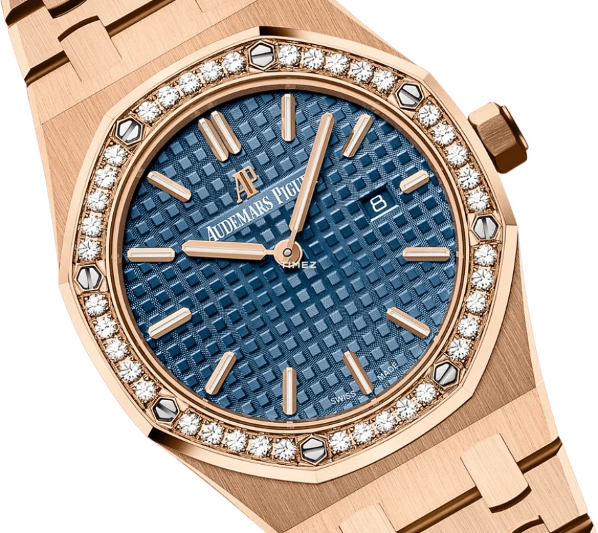 Audemars Piguet,Royal Oak 33mm,33mm,Rose Gold,Blue,Quartz,Day,In-house Caliber,67651OR,67651OR.ZZ.1261OR.02-A