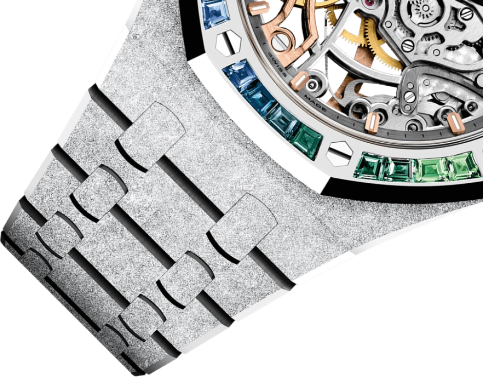 Audemars Piguet,Royal Oak 37mm,37mm,White Gold,Skeleton,Automatic,45hours,In-house Caliber,15468BC,15468BC.YG.1259BC.01-B