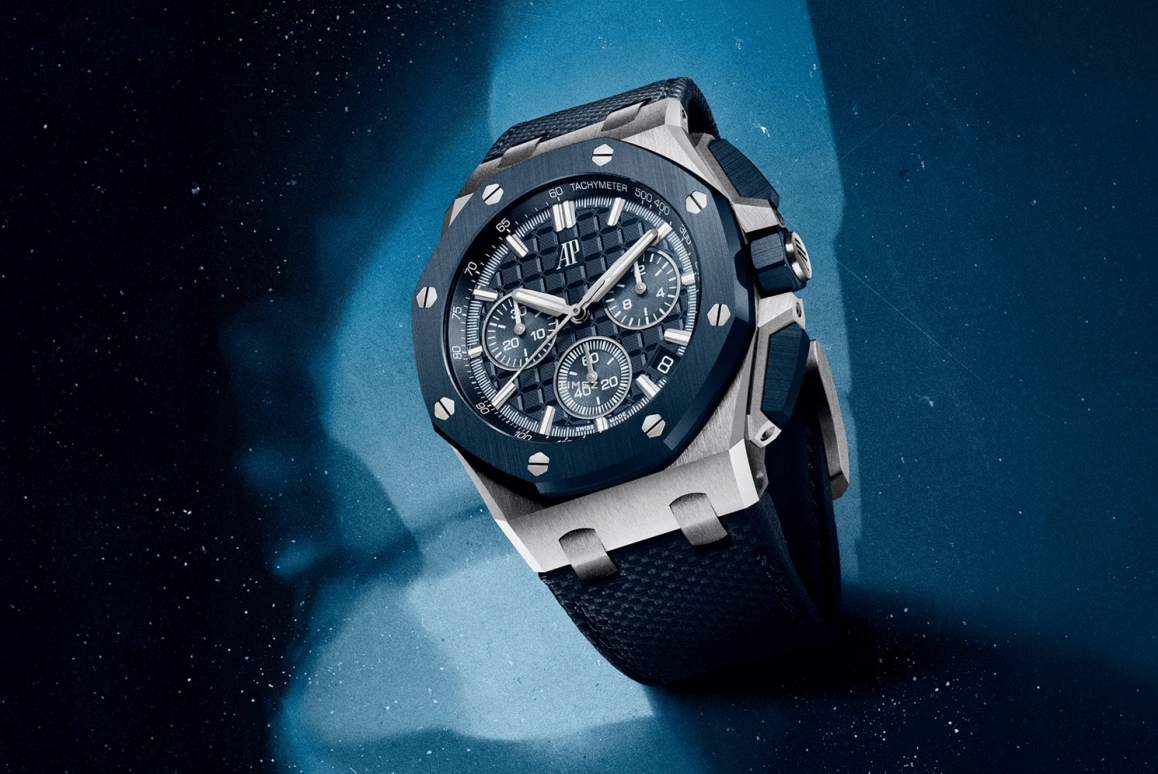 Audemars Piguet,Royal Oak Offshore 43mm,43mm,Stainless Steel,Ceramic,Blue,Automatic,Chronograph,Day,26420SO,26420SO.OO.A029VE.01