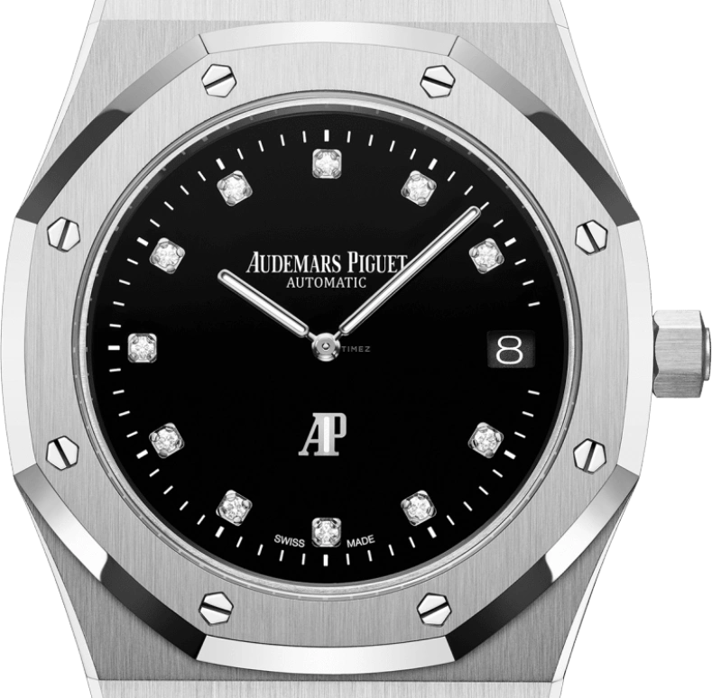 Audemars Piguet,Royal Oak 39mm,39mm,Platinum,Black,Automatic,Day,40hours,15206PT,15206PT.OO.1240PT.01
