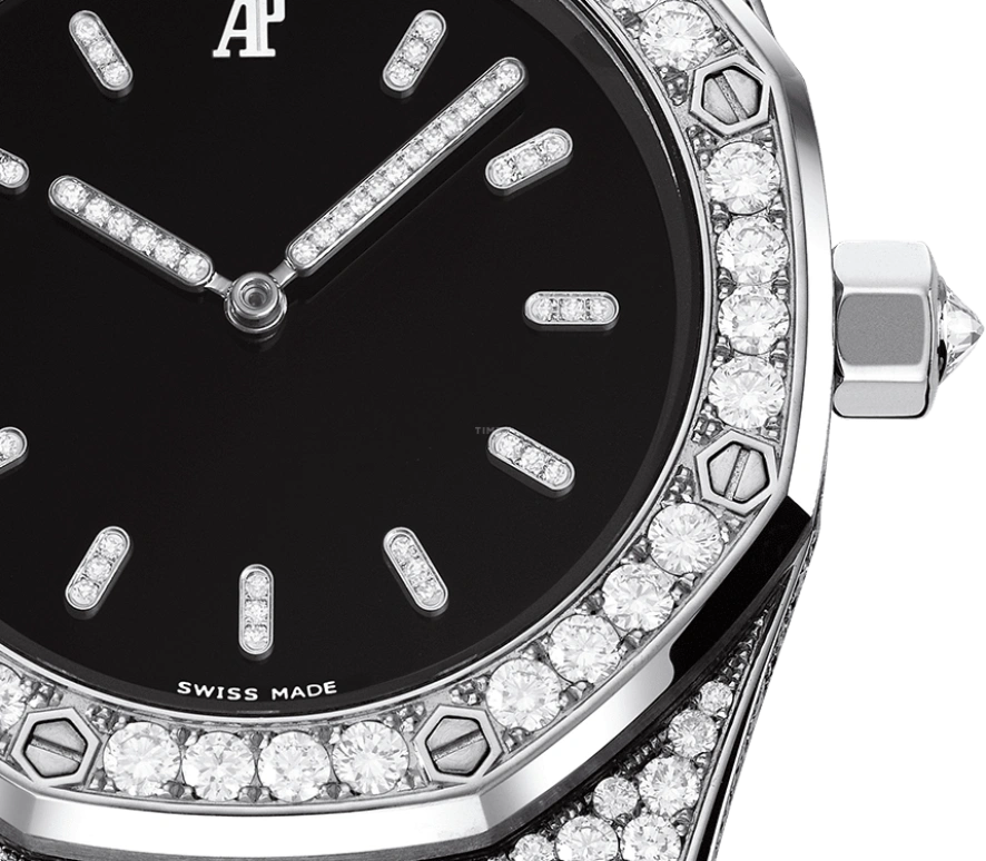 Audemars Piguet,Royal Oak 33mm,33mm,White Gold,Black,Automatic,40hours,In-house Caliber,77220BC,77220BC.ZZ.D004CU.01