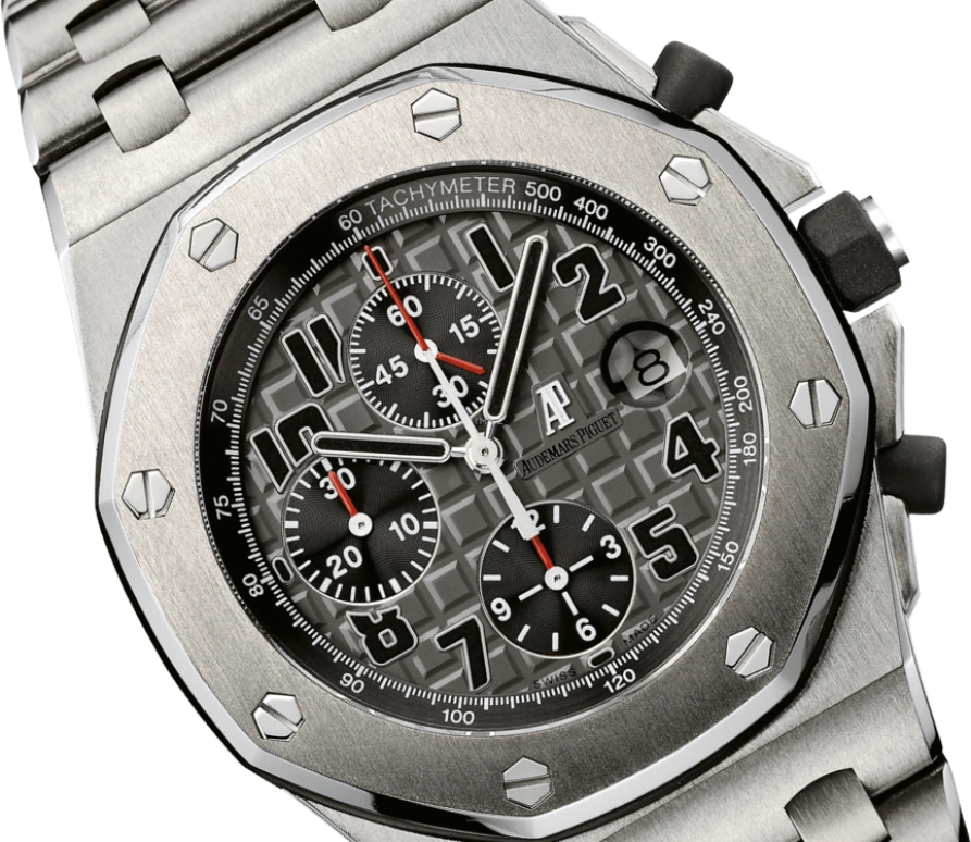 Audemars Piguet,Royal Oak Offshore 42mm,42mm,Titanium,Grey,Automatic,Chronograph,Day,26170TI,26170TI.OO.1000TI.01