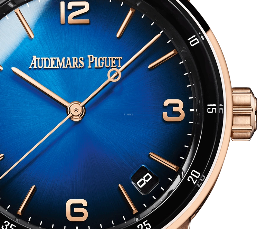 Audemars Piguet,CODE 11.59 41mm,41mm,Rose Gold,Blue,Automatic,Day,70hours,15210OR,15210OR.OO.A028CR.01