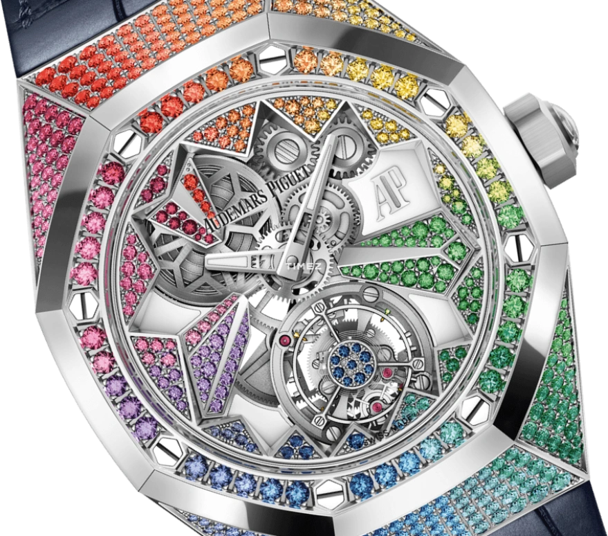 Audemars Piguet,Royal Oak Concept 38.50mm,38.50mm,White Gold,Multi-Color,Skeleton,Silver,Handwound,Tourbillon,72hours,26227BC,26227BC.YY.D326CR.01-A