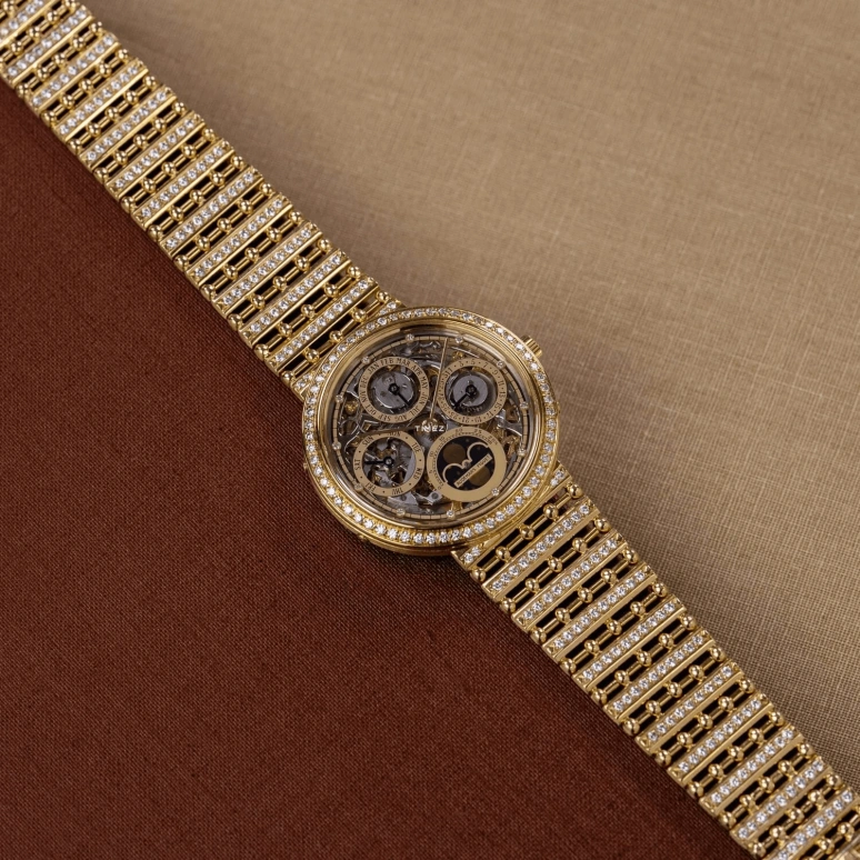 Audemars Piguet,Other 36mm,36mm,Yellow Gold,Skeleton,Automatic,Moonphase,Perpetual Calendar,Month,Date,40hours,In-house Caliber,5582BA