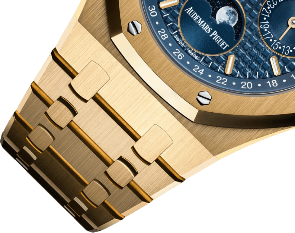 Audemars Piguet,Royal Oak 41mm,41mm,Yellow Gold,Blue,Automatic,Moonphase,Leap Year,Month,Date,40hours,In-house Caliber,26574BA,26574BA.OO.1220BA.01
