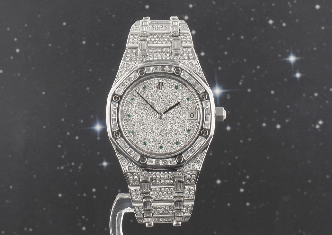 Audemars Piguet,Royal Oak 36mm,36mm,White Gold,Silver,Automatic,Day,Sapphire,14841BC,14841BC.Z.0699BC/02