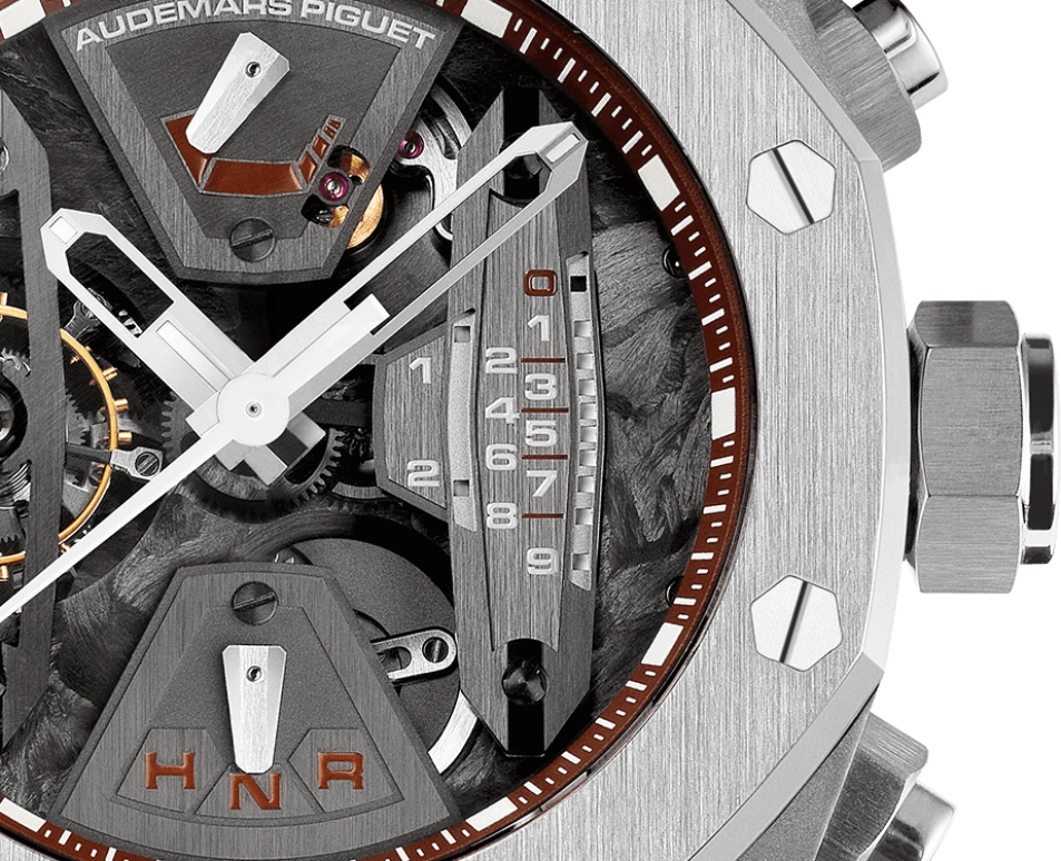 Audemars Piguet,Royal Oak Concept 44mm,44mm,Titanium,Skeleton,Grey,Handwound,Chronograph,Power Reserve Indicator,Tourbillon,Function Selector,237hours,In-house Caliber,26223TI,26223TI.OO.D099CR.01