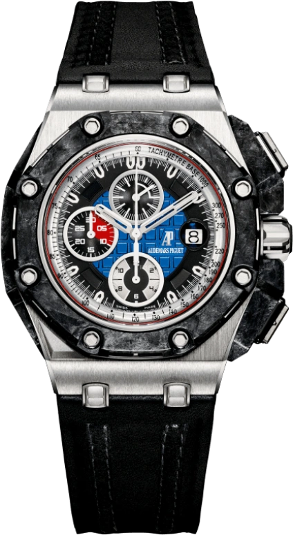Audemars Piguet,Royal Oak Offshore 44mm,44mm,Carbon,Platinum,Blue,Automatic,Chronograph,Day,26290PO,26290PO.OO.A001VE.01