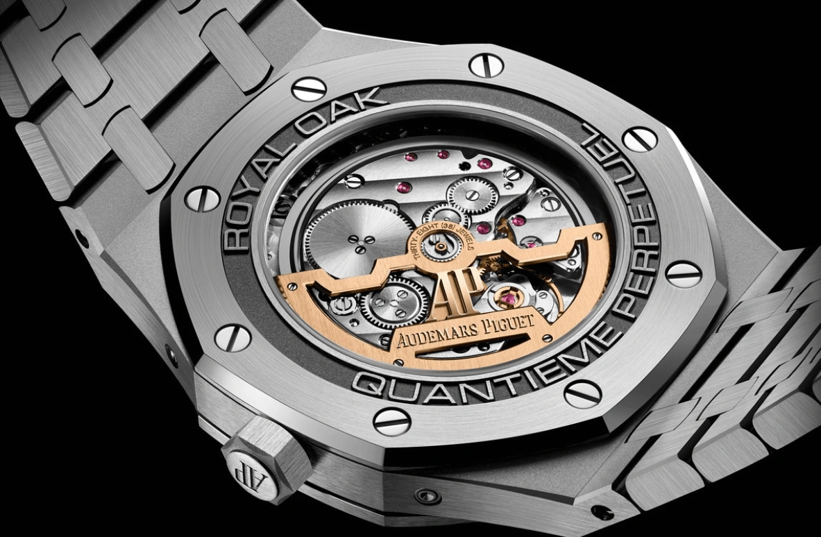 Audemars Piguet,Royal Oak 41mm,41mm,Stainless Steel,Blue,Automatic,Moonphase,Perpetual Calendar,Leap Year,Month,40hours,In-house Caliber,26574ST,26574ST.OO.1220ST.03
