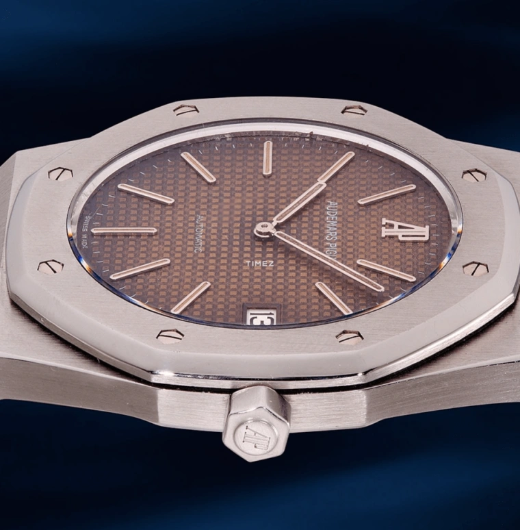 Audemars Piguet,Royal Oak 39mm,39mm,Stainless Steel,Coffee,Brown,Automatic,Day,40hours,5402ST
