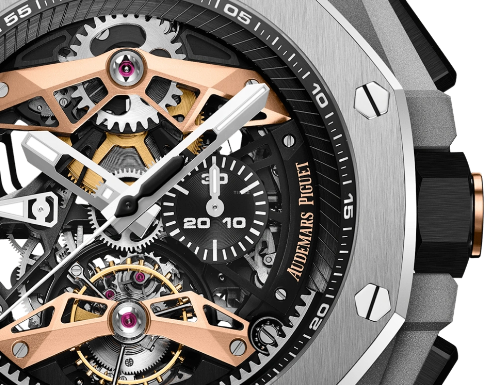 Audemars Piguet,Royal Oak Concept 44mm,44mm,Titanium,Ceramic,Skeleton,Black,Automatic,Chronograph,Tourbillon,26612TI,26612TI.OO.D002CA.01