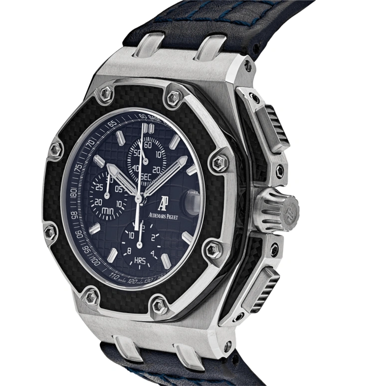 Audemars Piguet,Royal Oak Offshore 42mm,42mm,Carbon,Platinum,Blue,Automatic,Chronograph,Day,26030PO,26030PO.OO.D021IN.01
