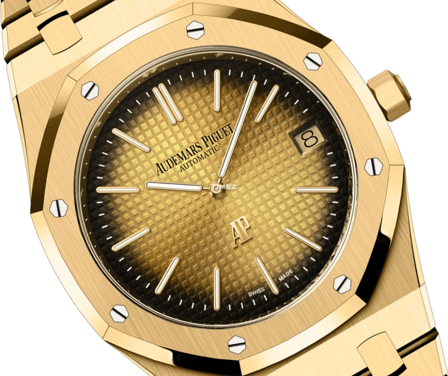 Audemars Piguet,Royal Oak 39mm,39mm,Yellow Gold,Gold,Gradient,Automatic,Day,55hours,LeBron James,16202BA,16202BA.OO.1240BA.02