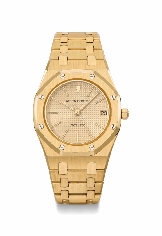 Audemars Piguet,Royal Oak 36mm,36mm,Yellow Gold,Champagne,Automatic,Day,In-house Caliber,4100BA