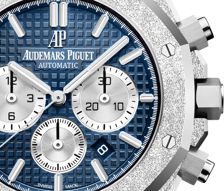 Audemars Piguet,Royal Oak 41mm,41mm,White Gold,Blue,Silver,Automatic,Chronograph,Day,26331BC,26331BC.GG.1224BC.02