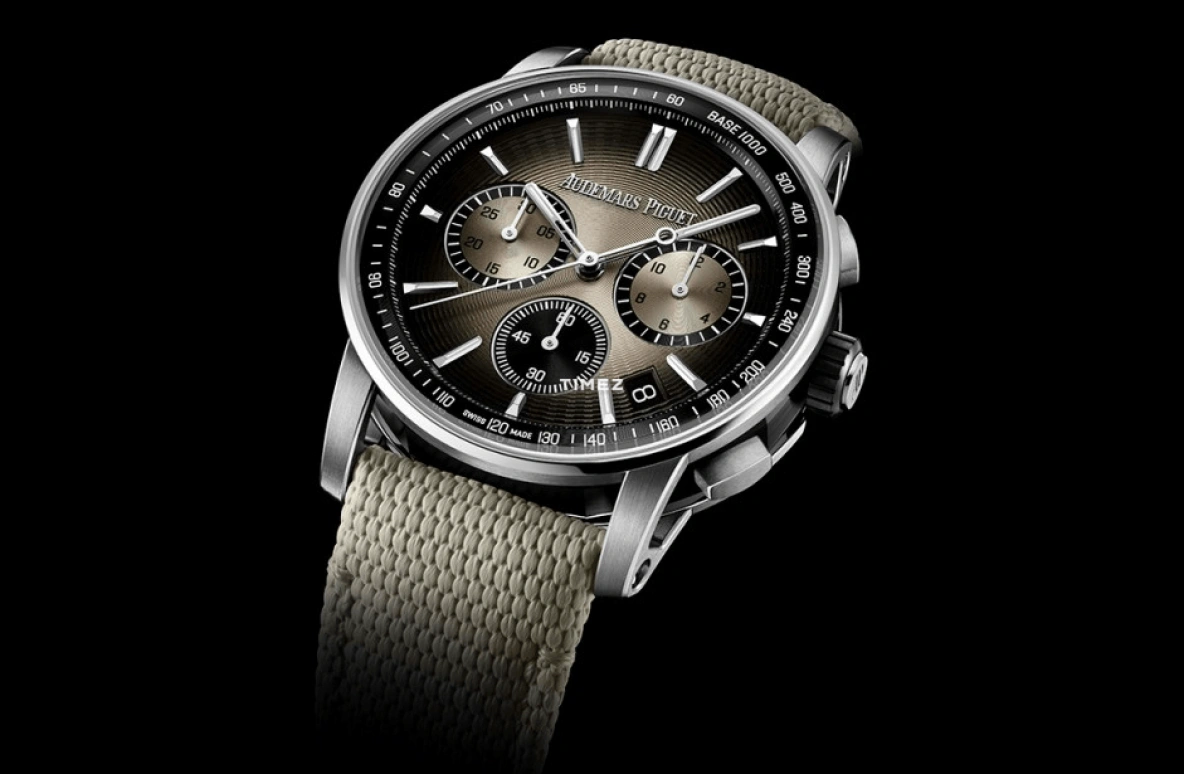 Audemars Piguet,CODE 11.59 41mm,41mm,Ceramic,Stainless Steel,Cream,Gradient,Automatic,Chronograph,Day,Flyback,26393QT,26393QT.OO.A064KB.01