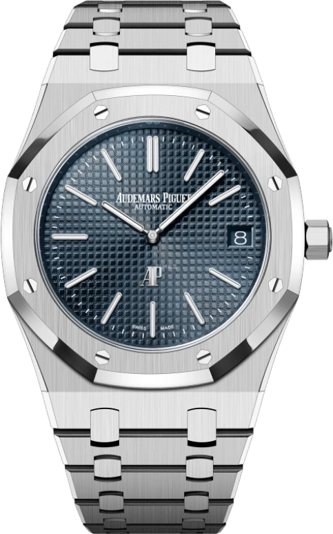 Audemars Piguet,Royal Oak 39mm,39mm,Stainless Steel,Blue,Automatic,Day,55hours,Edward Christopher Sheeran,Ed Sheeran,16202ST,16202ST.OO.1240ST.01 50th