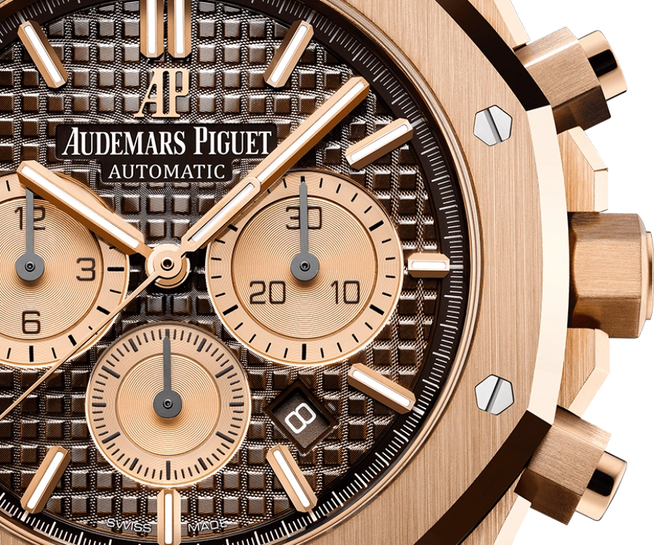 Audemars Piguet,Royal Oak 41mm,41mm,Rose Gold,Brown,Automatic,Chronograph,Day,26331OR,26331OR.OO.1220OR.02