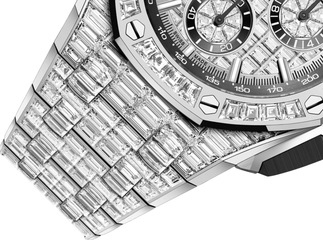 Audemars Piguet,Royal Oak Offshore 43mm,43mm,White Gold,Silver,Automatic,Chronograph,Flyback,26425BC,26425BC.ZZ.8045BC.01