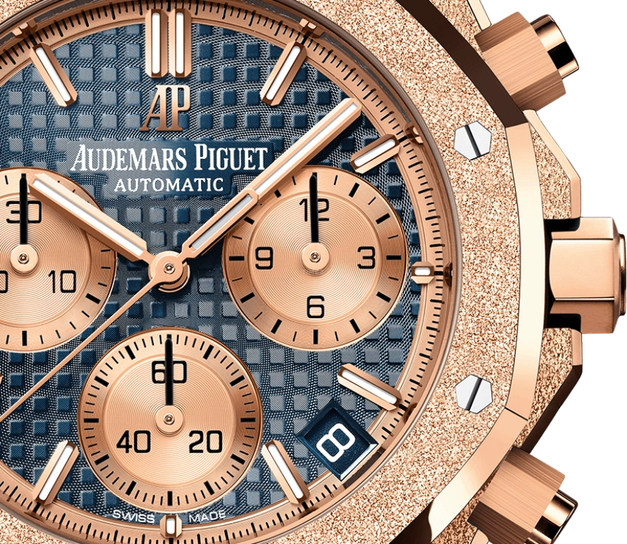 Audemars Piguet,Royal Oak 41mm,41mm,Pink Gold,Blue,Automatic,Chronograph,Day,Flyback,Retrograde,70hours,In-house Caliber,26239OR,26239OR.GG.1224OR.01