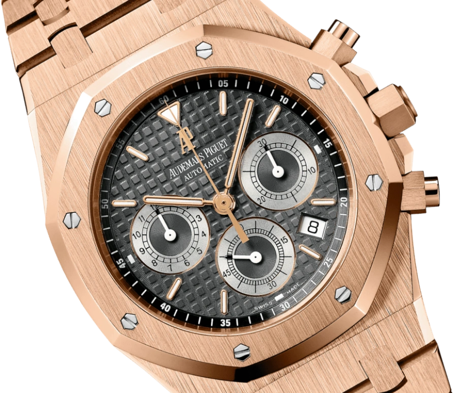 Audemars Piguet,Royal Oak 39mm,39mm,Pink Gold,Silver,White,Silver White,Automatic,Chronograph,Day,25960OR,25960OR.OO.1185OR.03
