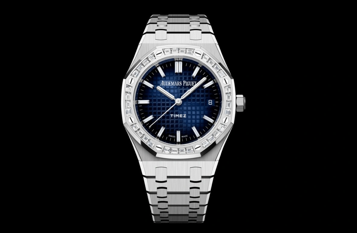 Audemars Piguet,Royal Oak 34mm,34mm,White Gold,Blue,Automatic,Day,50hours,77451BC,77451BC.ZZ.1361BC.01