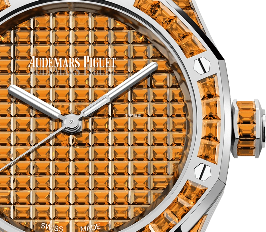 Audemars Piguet,Royal Oak 37mm,37mm,White Gold,Orange,Automatic,60hours,In-house Caliber,15554BC,15554BC.SE.1274BC.01