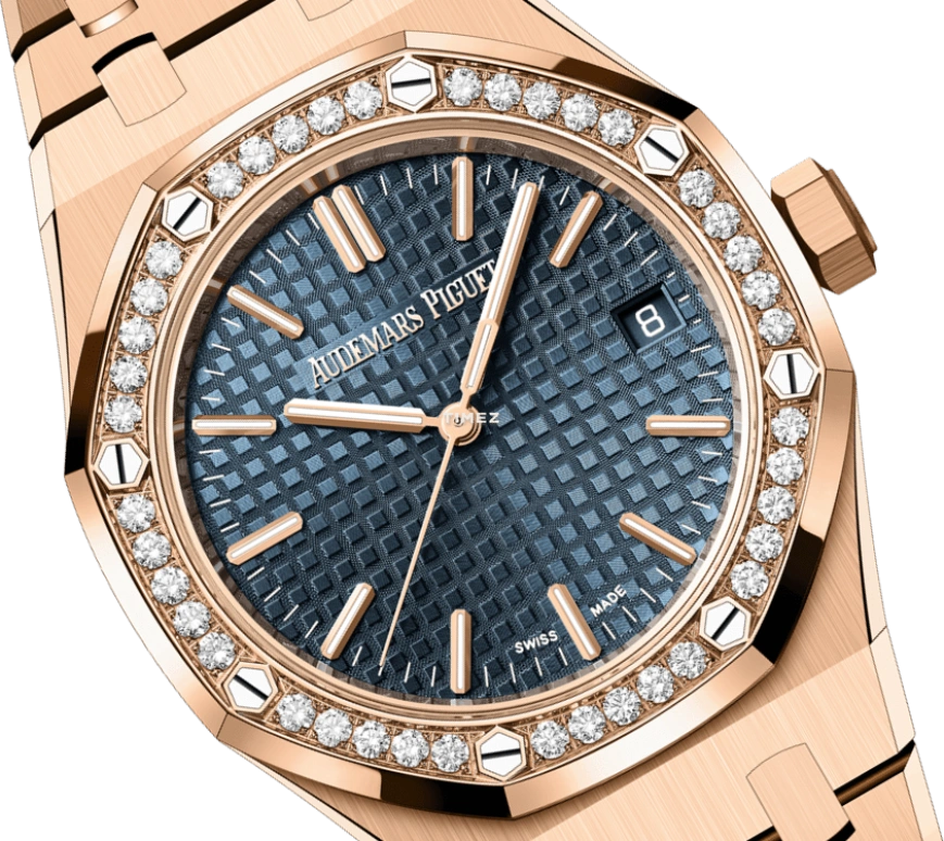 Audemars Piguet,Royal Oak 37mm,37mm,Rose Gold,Blue,Automatic,Day,60hours,15551OR,15551OR.ZZ.1356OR.05