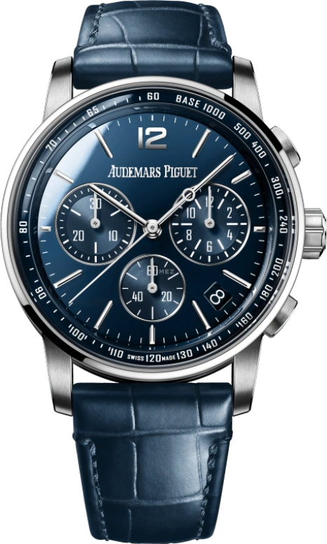 Audemars Piguet,CODE 11.59 41mm,41mm,White Gold,Blue,Automatic,Chronograph,Day,Flyback,26393BC,26393BC.OO.A321CR.01