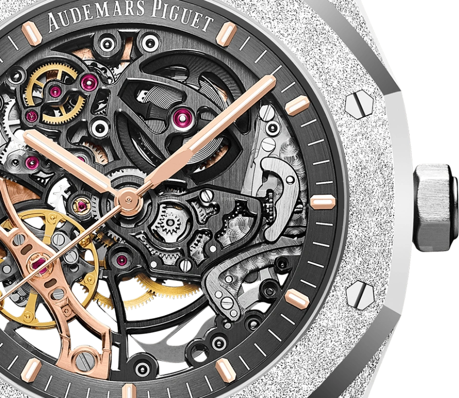 Audemars Piguet,Royal Oak 41mm,41mm,White Gold,Skeleton,Stone Gray,Automatic,Double Balance,45hours,Quavo,15407BC,15407BC.GG.1224BC.01