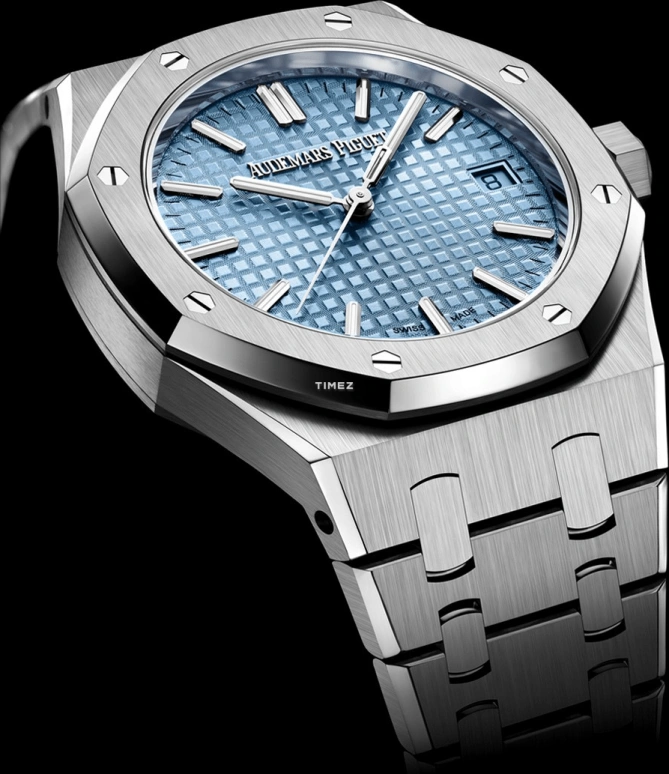 Audemars Piguet,Royal Oak 37mm,37mm,Stainless Steel,Blue,Automatic,Day,60hours,15550ST,15550ST.OO.1356ST.08
