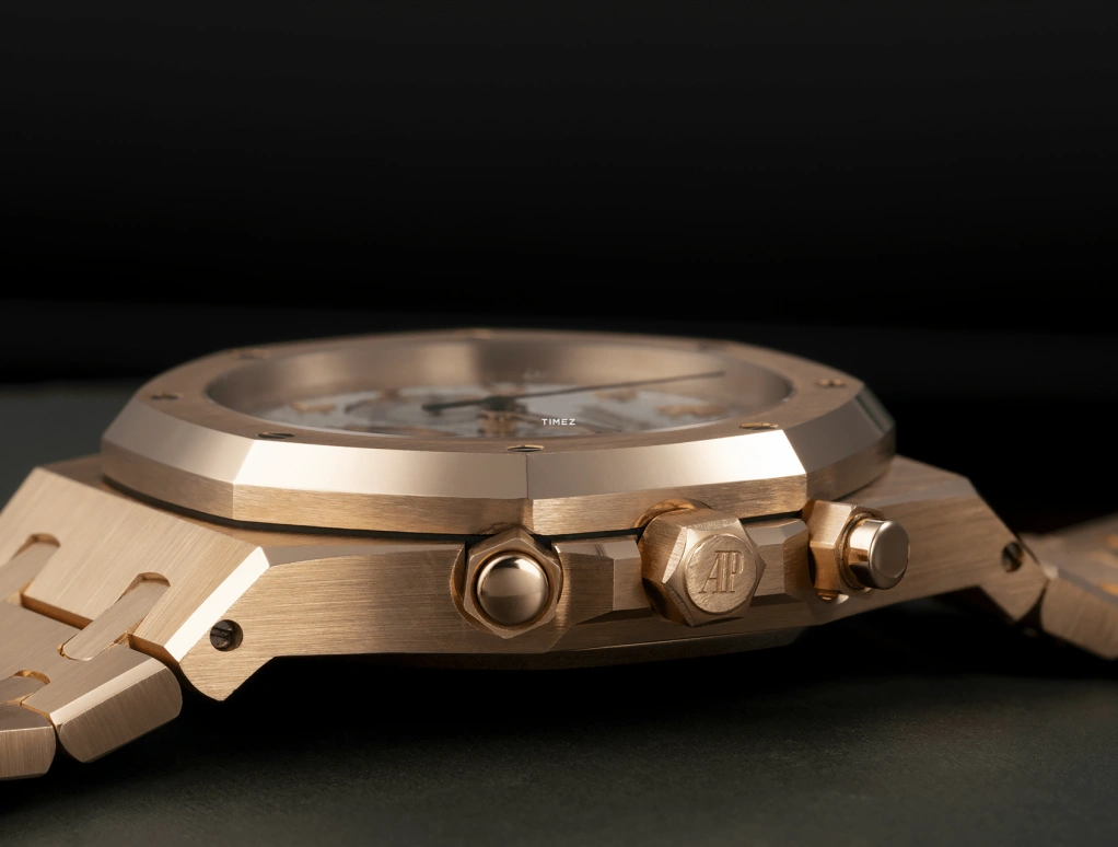 Audemars Piguet,Royal Oak 40mm,40mm,Rose Gold,White,Silver,Silver White,Automatic,Chronograph,Day,259600R,259600R.OO.1185