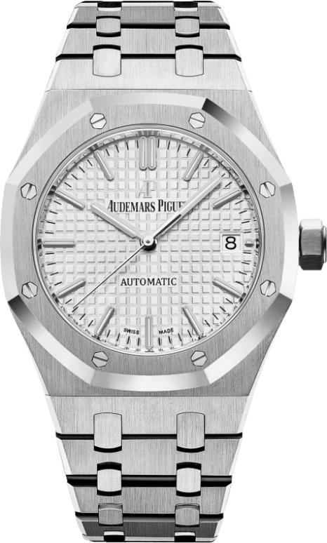 Audemars Piguet,Royal Oak 37mm,37mm,Stainless Steel,Silver,White,Automatic,Day,60hours,15450ST,15450ST.OO.1256ST.01