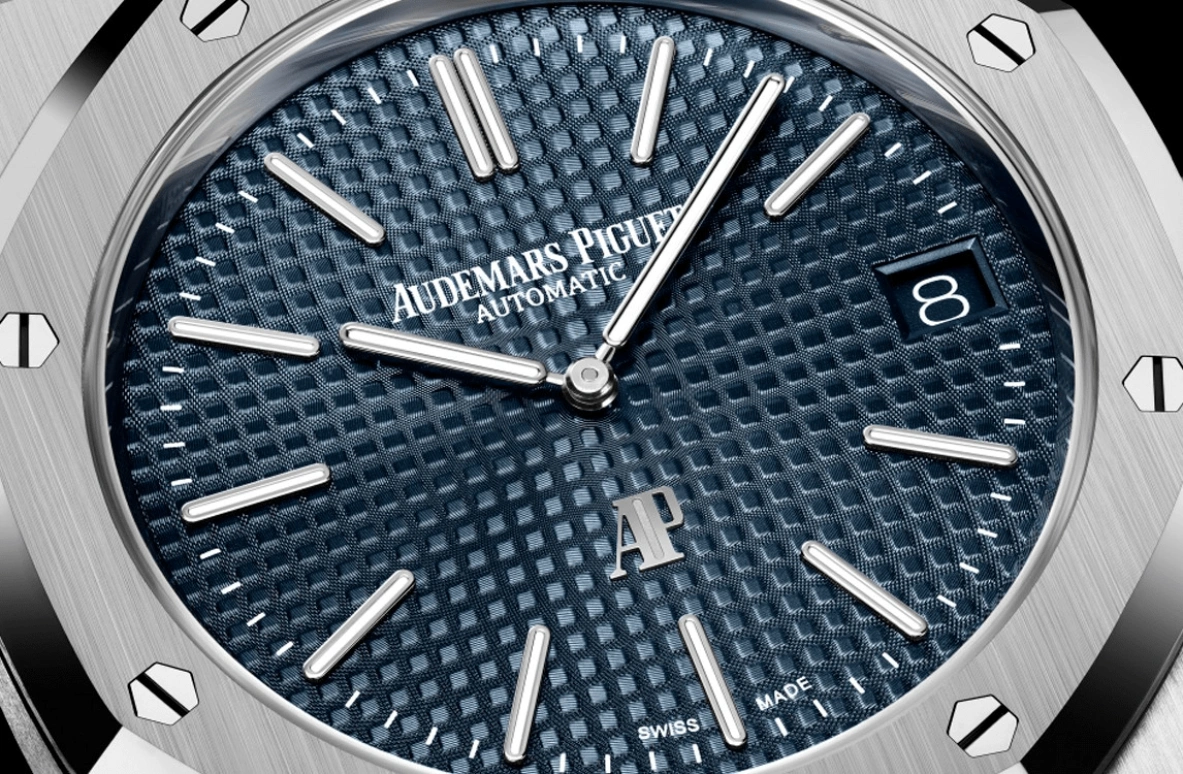 Audemars Piguet,Royal Oak 39mm,39mm,Stainless Steel,Blue,Automatic,Day,55hours,Edward Christopher Sheeran,Ed Sheeran,16202ST,16202ST.OO.1240ST.01 50th