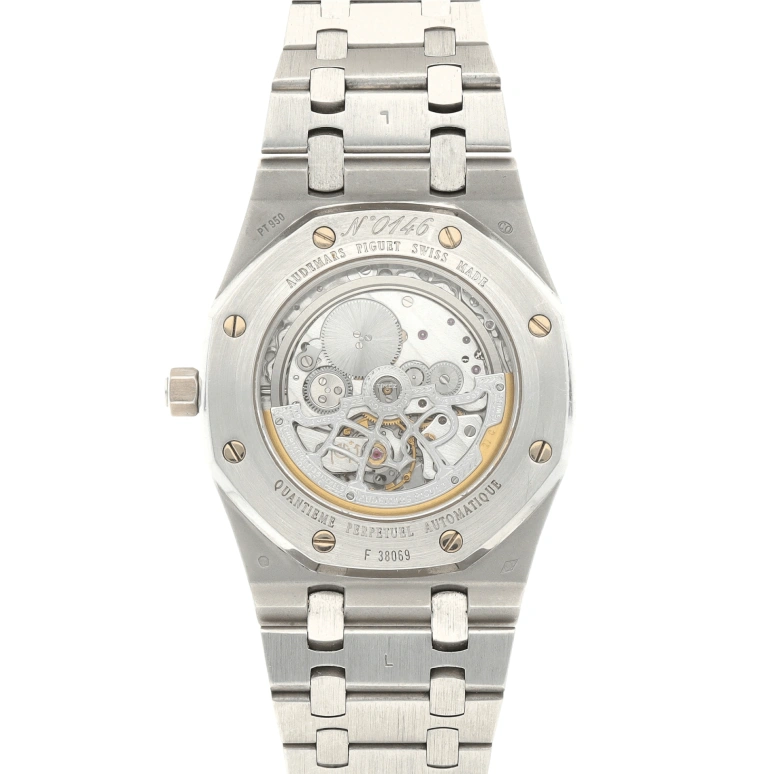 Audemars Piguet,Royal Oak 39x49mm,39x49mm,White Gold,Coffee,Brown,Automatic,Moonphase,Perpetual Calendar,Leap Year,Month,Sapphire,Crystal Glass,Octagon,25820PT,25820PT.OO.0944PT.04