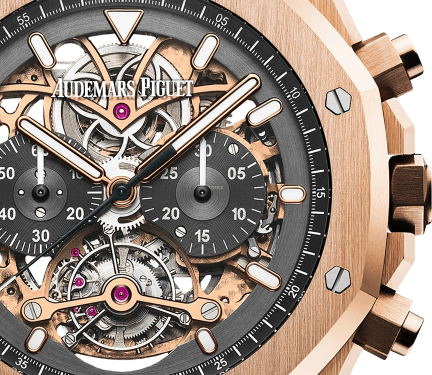 Audemars Piguet,Royal Oak 44mm,44mm,Pink Gold,Skeleton,Handwound,Chronograph,Tourbillon,26347OR,26347OR.OO.1205OR.01