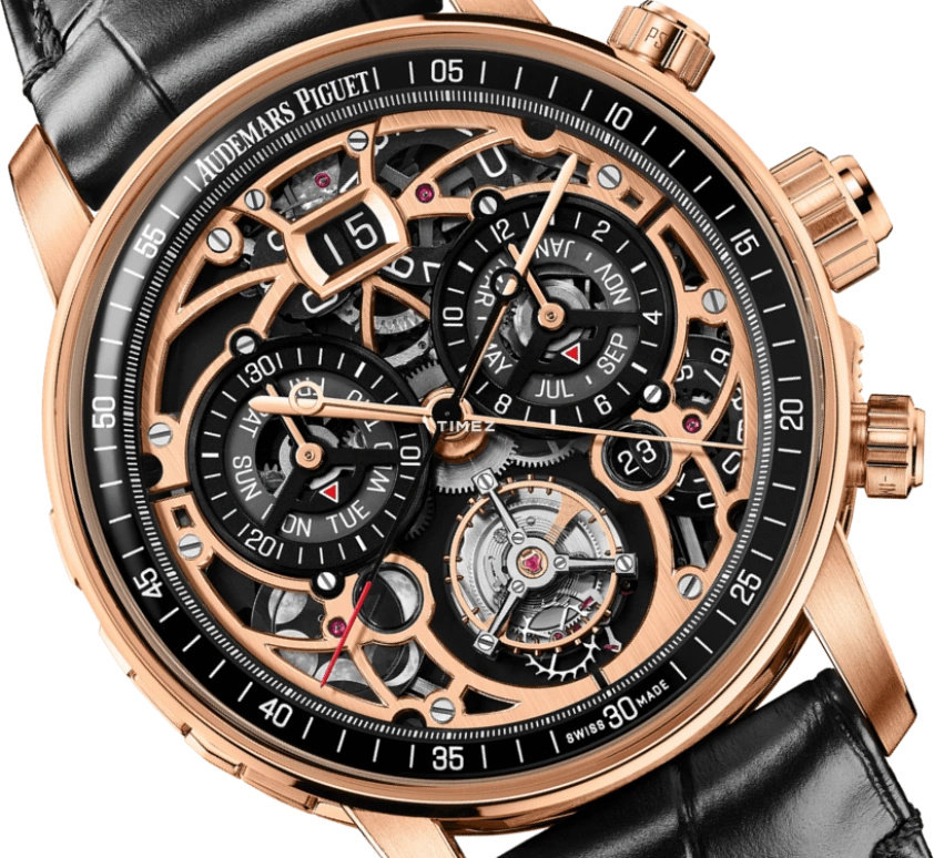 Audemars Piguet,CODE 11.59 42mm,42mm,Rose Gold,Skeleton,Automatic,Chronograph,Moonphase,Perpetual Calendar,Month,60hours,In-house Caliber,26398OR,26398OR.OO.D002CR.99