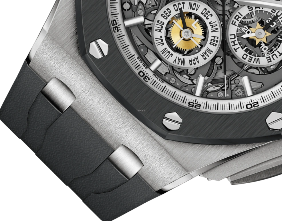 Audemars Piguet,Royal Oak Offshore 44mm,44mm,Titanium,Ceramic,Skeleton,Grey,Automatic,Chronograph,Moonphase,Perpetual Calendar,Month,45hours,In-house Caliber,26571IO,26571IO.OO.A002CA.01