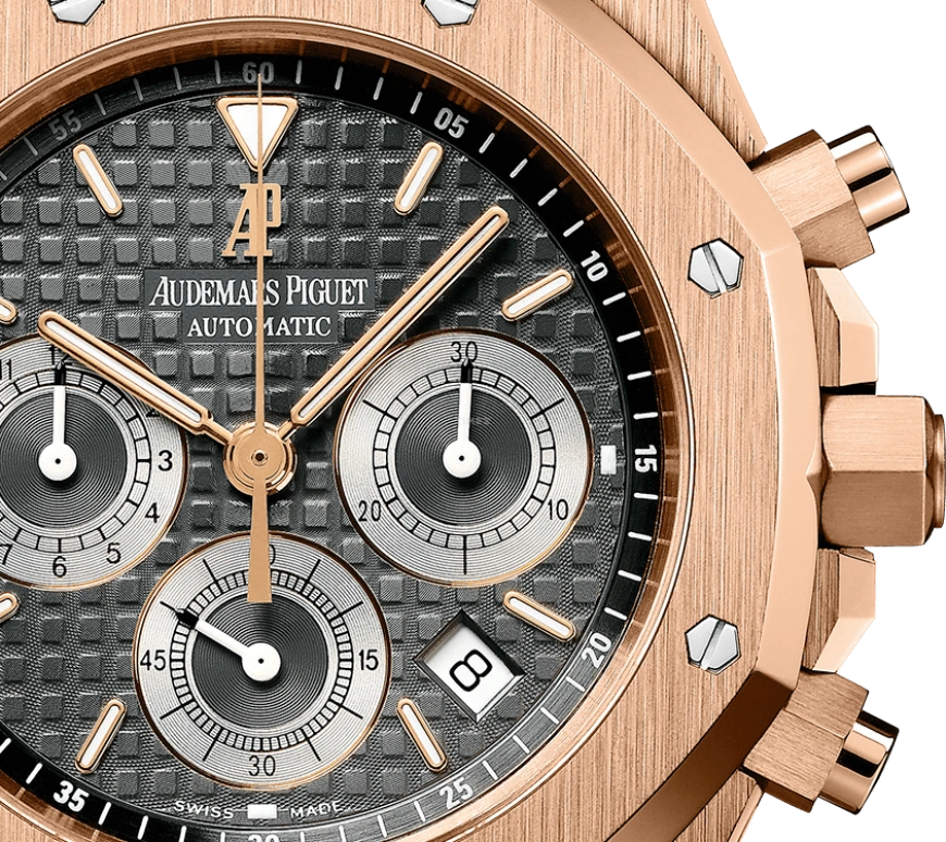 Audemars Piguet,Royal Oak 39mm,39mm,Pink Gold,Silver,White,Silver White,Automatic,Chronograph,Day,25960OR,25960OR.OO.1185OR.03