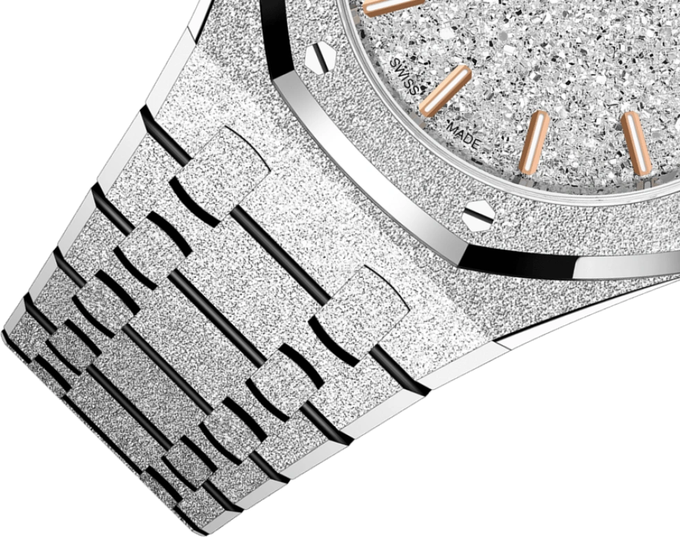 Audemars Piguet,Royal Oak 34mm,34mm,White Gold,Silver,Automatic,Day,50hours,77450BC,77450BC.GG.1361BC.01