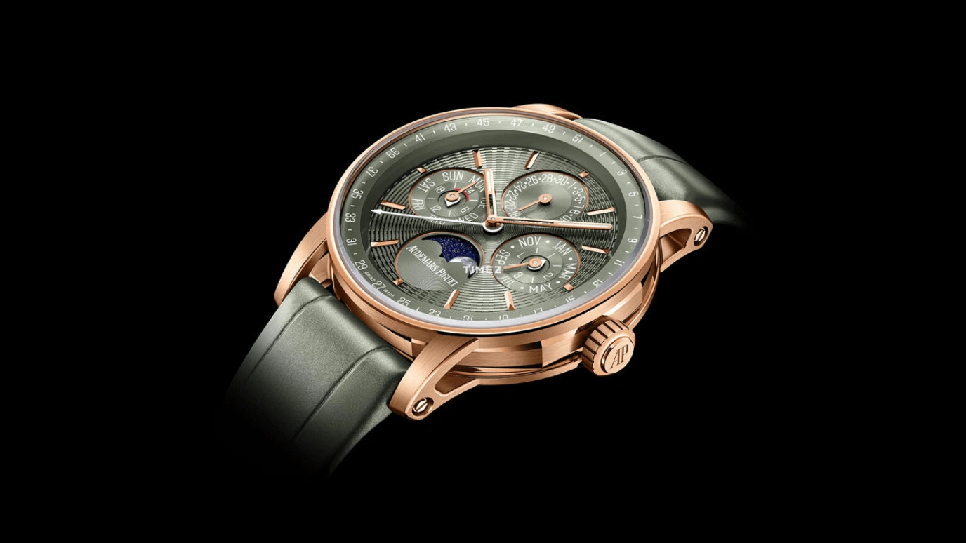 Audemars Piguet,CODE 11.59 38mm,38mm,Rose Gold,Green,Automatic,Moonphase,Perpetual Calendar,Month,Date,55hours,In-house Caliber,26441OR,26441OR.OO.D405CR.01