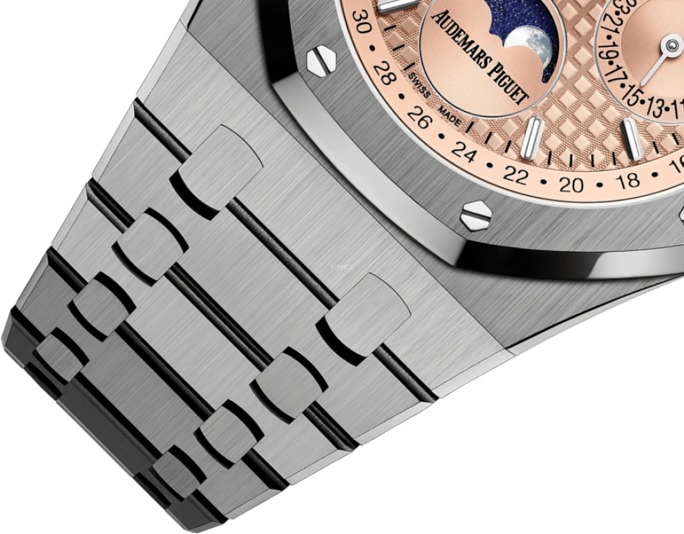 Audemars Piguet,Royal Oak 41mm,41mm,Titanium,Salmon,Automatic,Moonphase,Perpetual Calendar,Month,Date,40hours,In-house Caliber,Kyle Kuzma,26615TI,26615TI.OO.1220TI.01