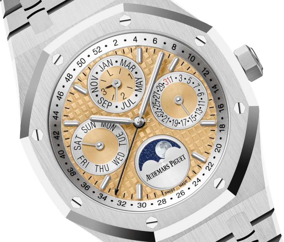 Audemars Piguet,Royal Oak 41mm,41mm,Platinum,Salmon,Automatic,Moonphase,Leap Year,Month,Date,40hours,In-house Caliber,26611PT,26611PT.OO.1220PT.01
